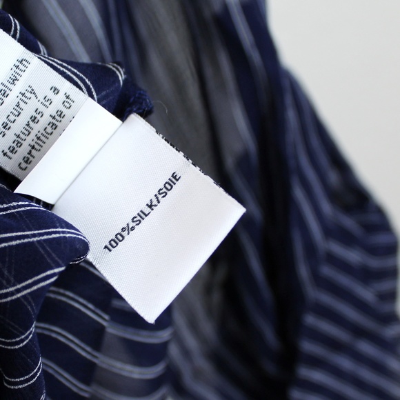 NWT Diane von Furstenberg Sheer Stripe Silk Blouse – Work to Weekend Lightweight - Picture 6 of 8